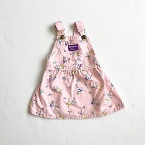 Vintage Oshkosh beach girl denim dress jumper 2T